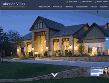 Tablet Screenshot of lakesidevillasapartmenthomes.com